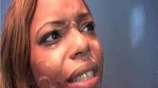 White Cum Via a Glory Hole - porn video