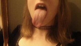 Angelas long delicious tongue - porn video
